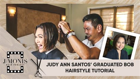 Judy Ann Santos' Graduated Bob Hairstyle Tutorial .